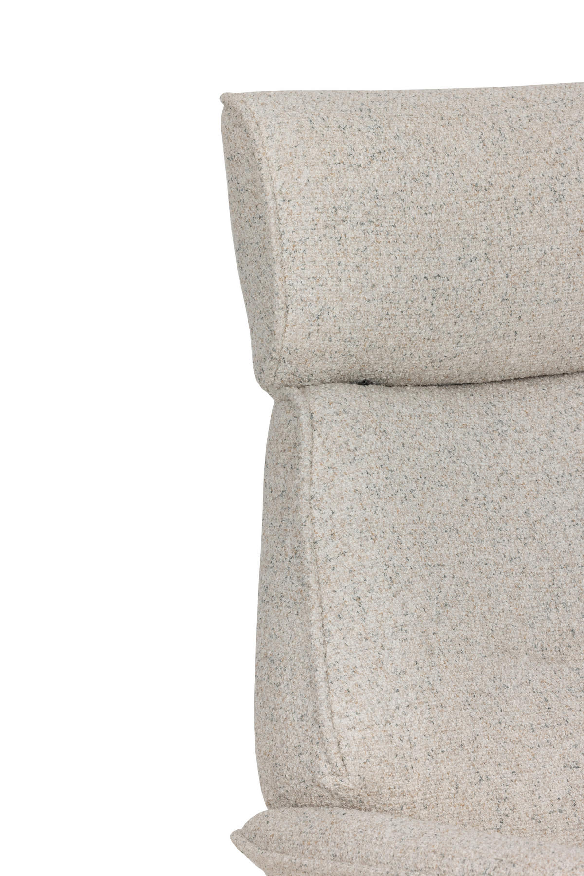 RELAXSESSELSET Bouclé    - Creme/Schwarz, Design, Holz/Textil (77/108/81cm) - Livetastic