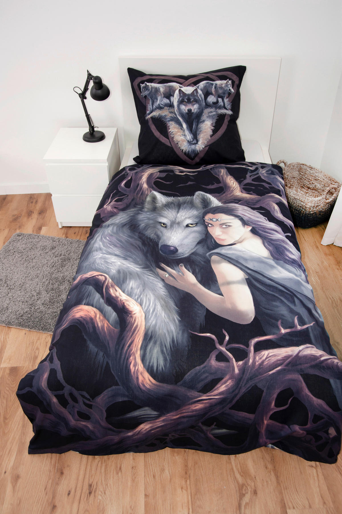 JUGENDBETTWÄSCHE ANNE STOKES Renforcé 135/200 cm  - Schwarz/Braun, Basics, Textil (135/200cm) - Herding