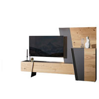 LOWBOARD Graphitfarben, Wildeiche  251/162/45,7 cm  - Wildeiche/Anthrazit, Natur, Holz/Holzwerkstoff (251/162/45,7cm) - Voglauer