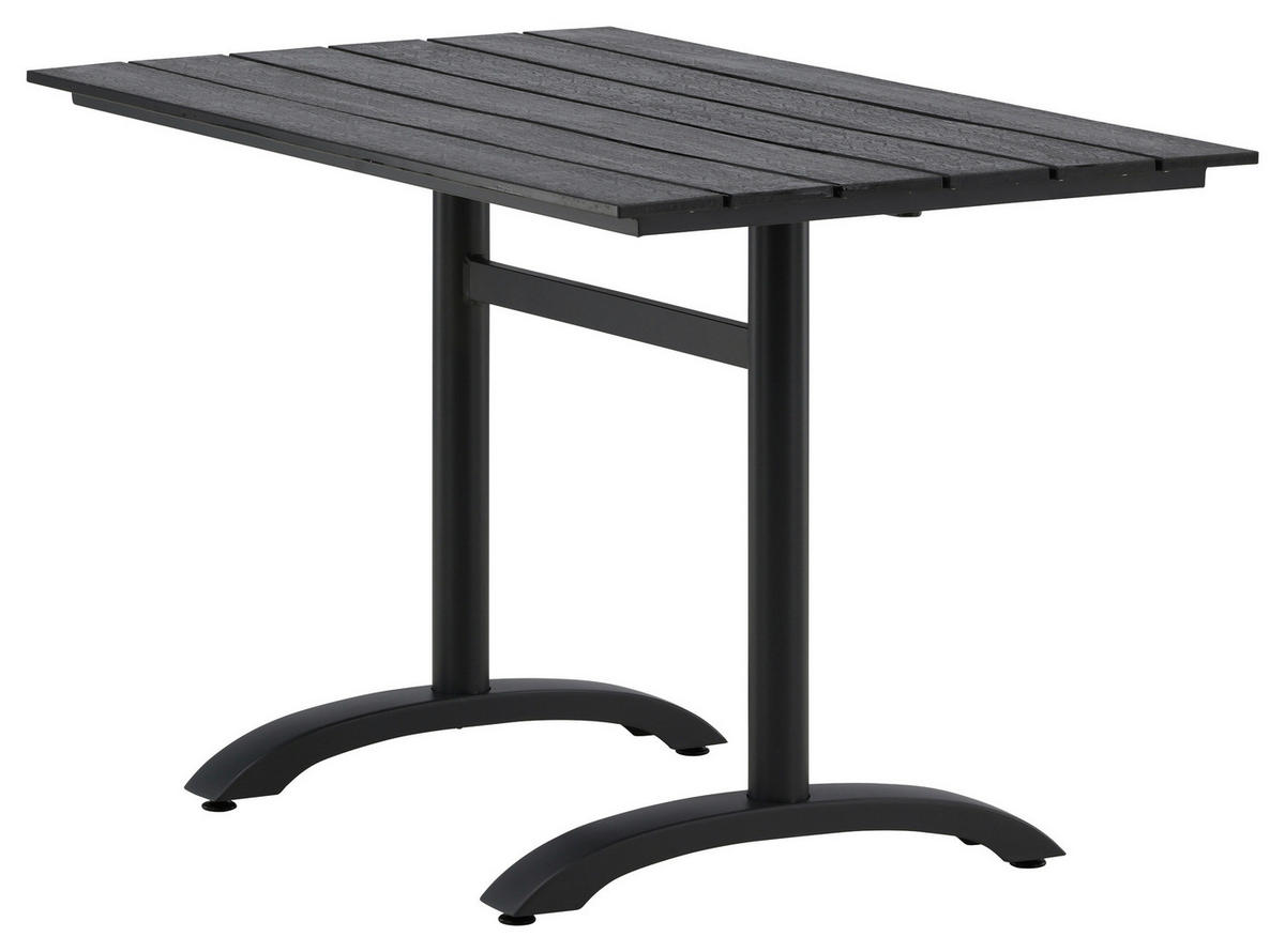 UTEBORD metall rektangulär  - svart, Klassisk, metall (120/70/74cm) - Gardenson