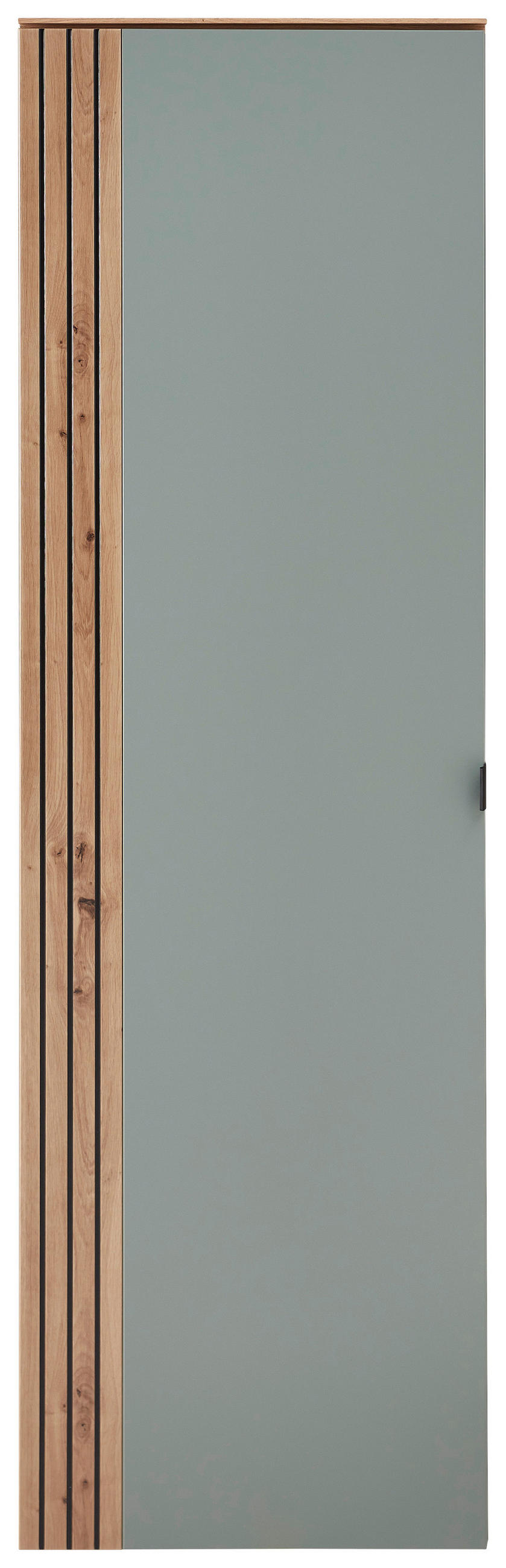 GARDEROBENSCHRANK  in 55/179/37 cm  - Salbeigrün/Schwarz, Design, Holzwerkstoff/Metall (55/179/37cm) - Voleo