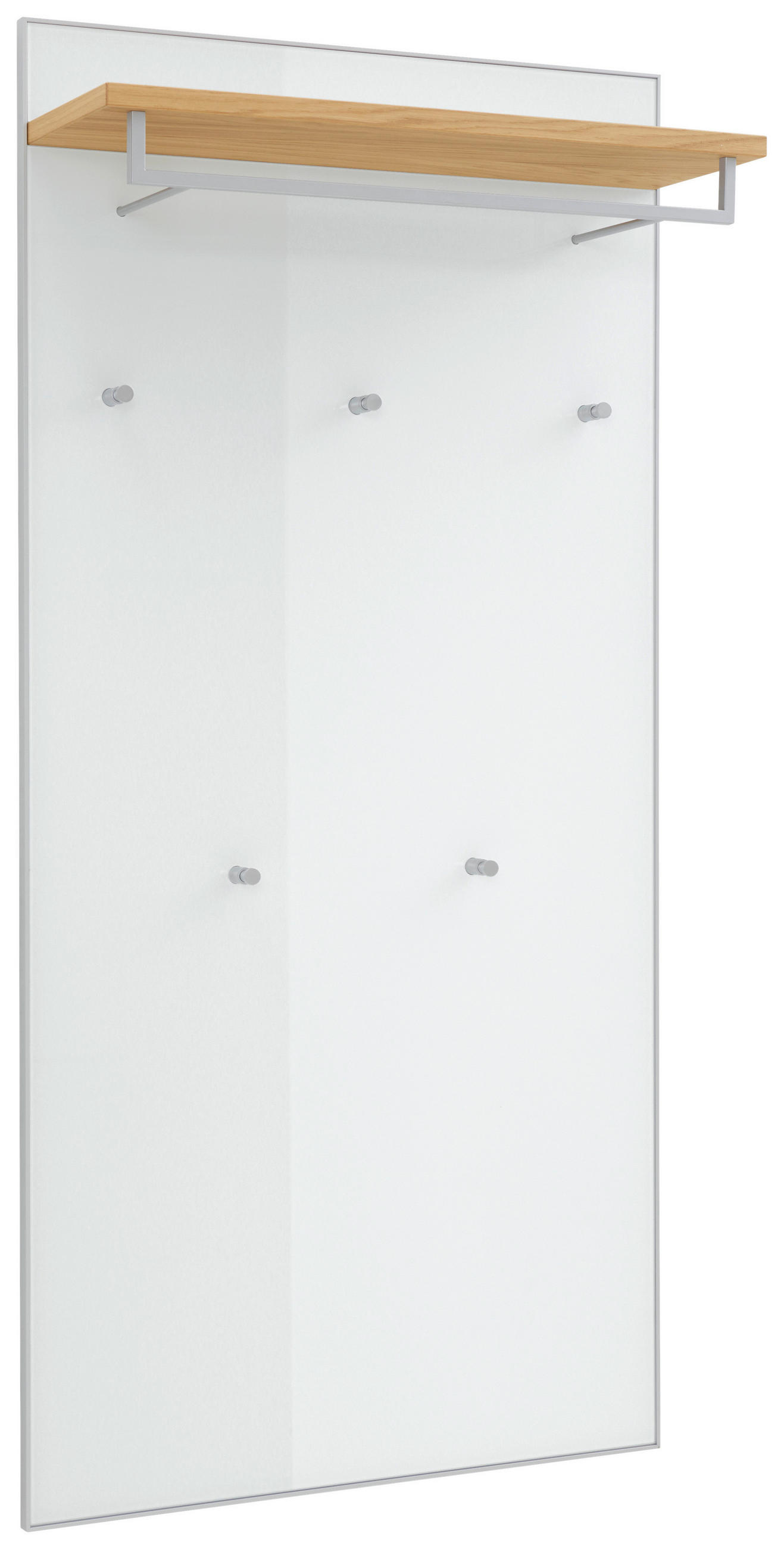 XXXLutz Garderobenpaneel Weiß, Eiche 80x170x27 cm