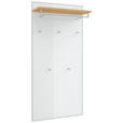 GARDEROBENPANEEL  in 80/170/27 cm  - Eichefarben/Weiß, Design, Glas/Holzwerkstoff (80/170/27cm) - Novel