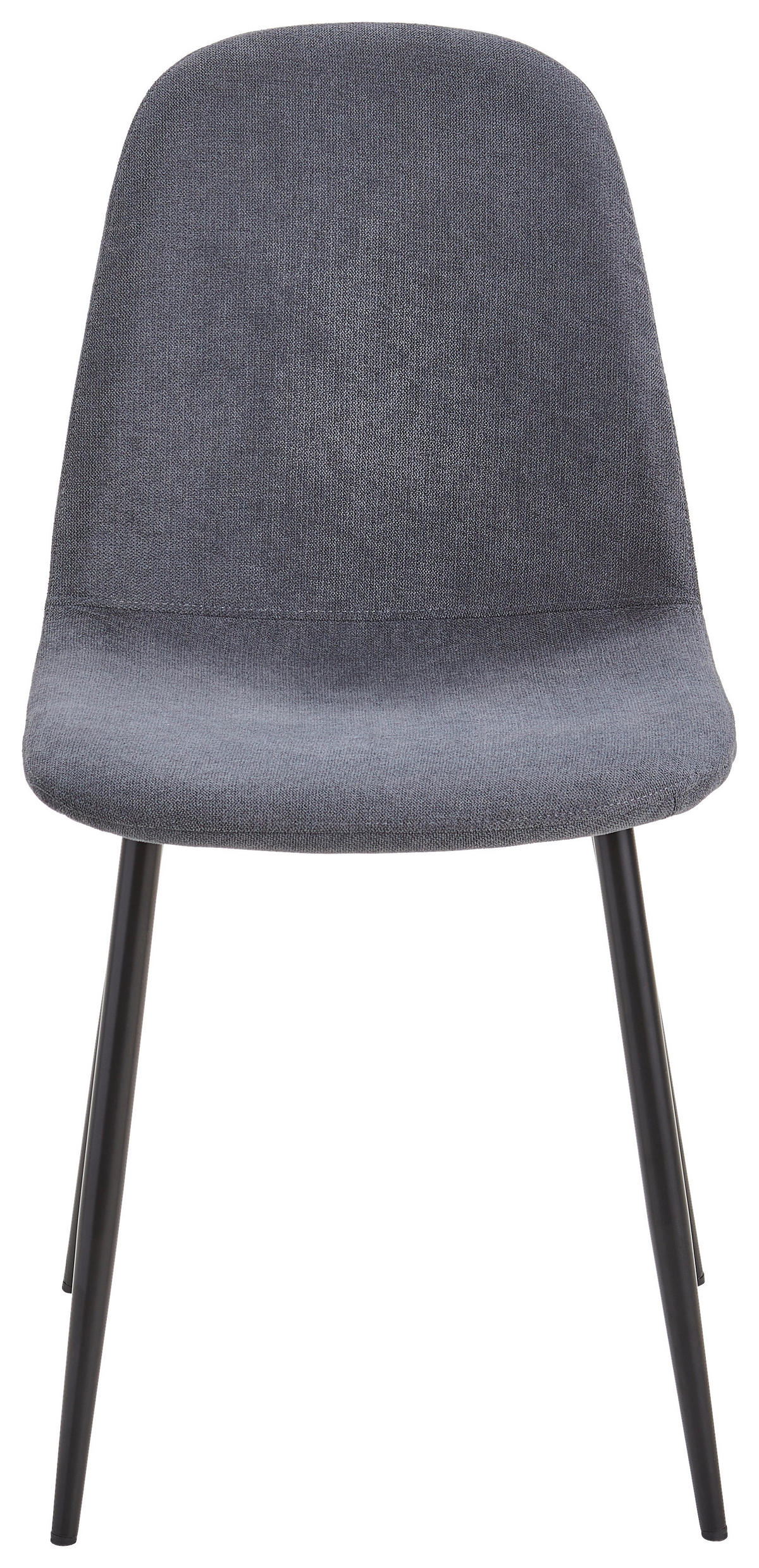 STUHL Mikrofaser Grau  - Schwarz/Grau, Basics, Textil/Metall (43/85/54cm) - P & B