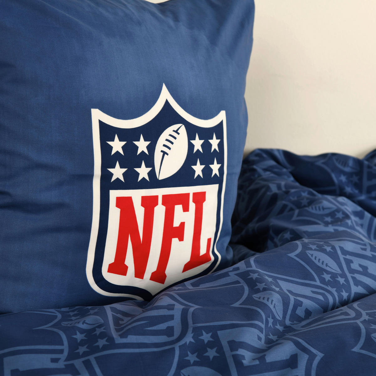 JUGENDBETTWÄSCHE NFL Renforcé 135/200 cm  - Hellblau, Design, Textil (135/200cm) - Herding