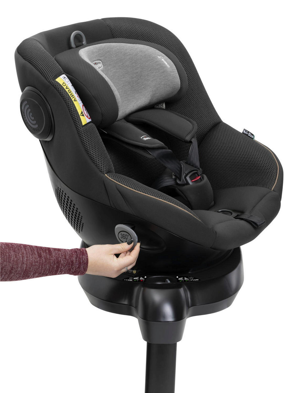KINDERAUTOSITZ 105 I-Size  - Hellgrau/Schwarz, Basics, Textil (47/114/60cm) - Chicco
