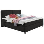 BOXSPRINGBETT 200/200 cm  in Schwarz  - Schwarz, KONVENTIONELL, Kunststoff/Textil (200/200cm) - Hom`in