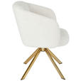 ARMLEHNSTUHL  Sitzfläche 360° drehbar Mikrofaser  Goldfarben, Beige  - Beige/Goldfarben, Design, Textil/Metall (65,5/82/61,5cm) - Hom`in