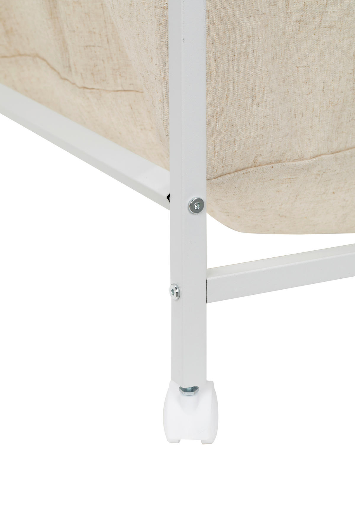KOŠ NA PRÁDLO - bílá, Moderní, kov/textil (55/80/28cm) - PBJ