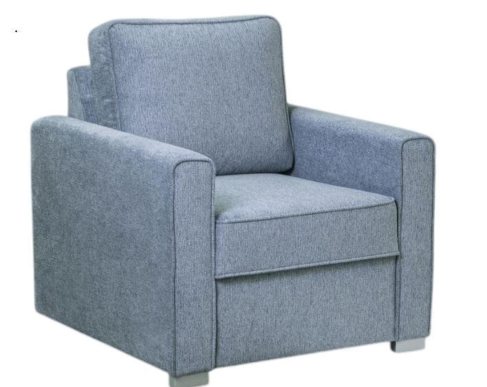 FOTEL - kékesszürke, Basics, textil (80/90/93cm) - Xora
