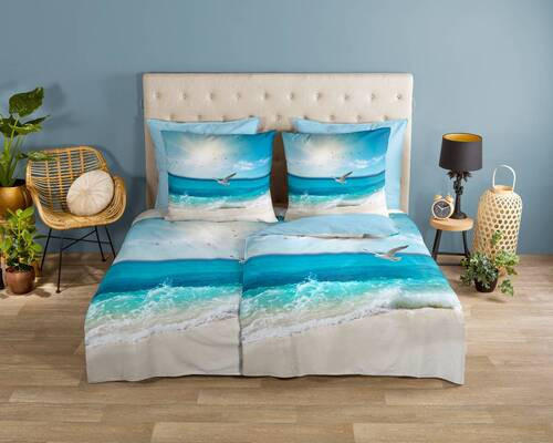 WENDEBETTWÄSCHE Sealife Renforcé 155/220 cm  - Multicolor, Natur, Textil (155/220cm)