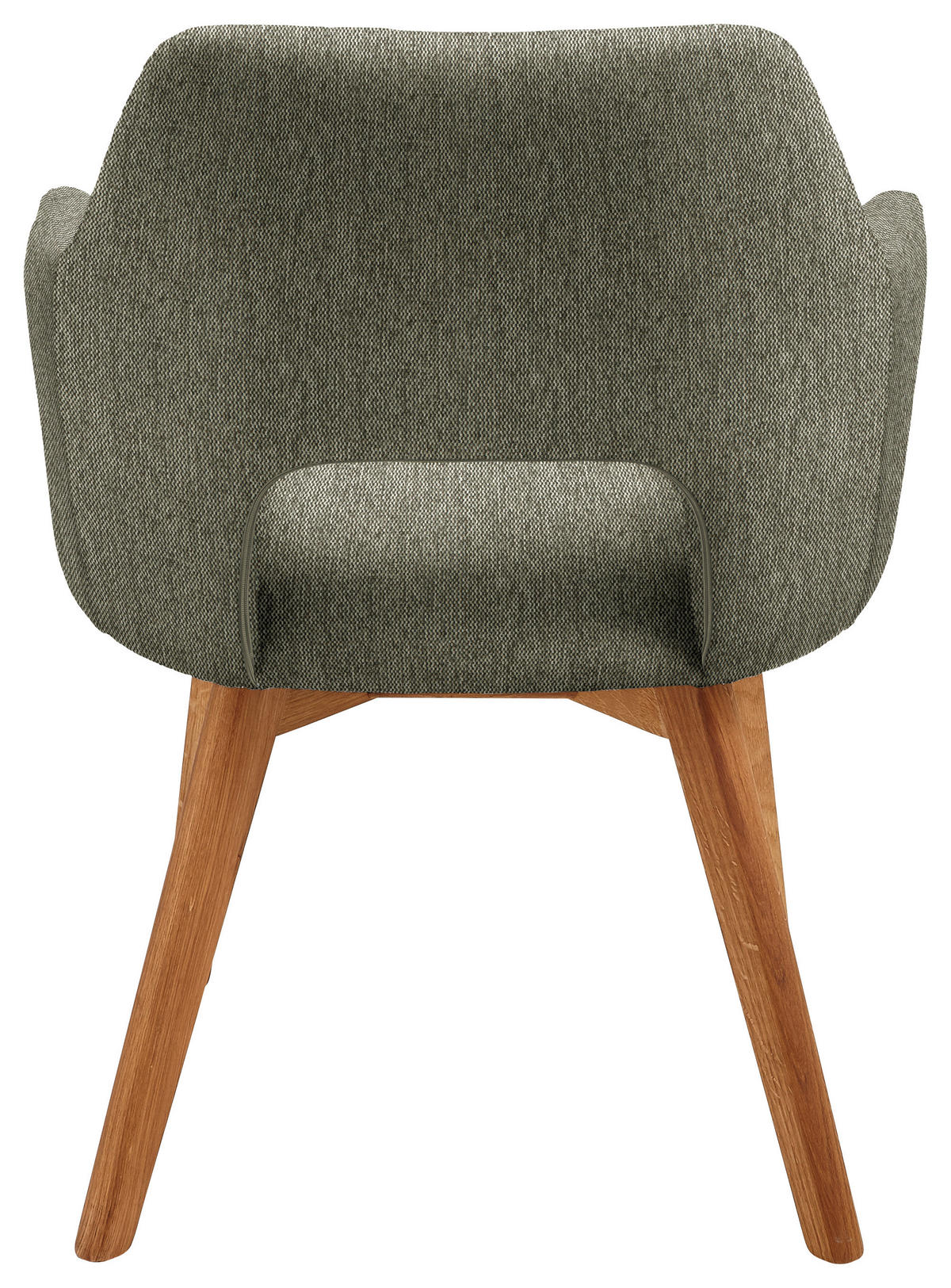 ARMLEHNSTUHL drehbar  in Webstoff  - Eichefarben/Olivgrün, Design, Holz/Textil (57/84/57cm) - Voleo