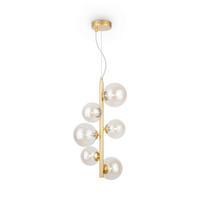 PENDELLAMPA Modern 29/170 cm  - bärnstensfärgad/guldfärgad, Trend, metall/glas (29/170cm) - MAYTONI