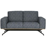 2-SITZER-SOFA in Struktur Dunkelgrau  - Dunkelgrau/Schwarz, Design, Holz/Textil (166/85-104/95cm) - Novel