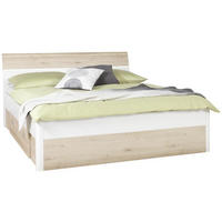 BETT 180/200 cm  in Weiß, Buchefarben  - Buchefarben/Weiß, Design, Holz/Holzwerkstoff (180/200cm) - Ti'me