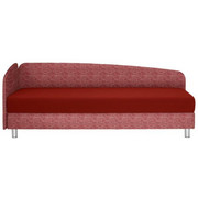 LIEGE in Textil Rot - Chromfarben/Rot, KONVENTIONELL, Textil/Metall (204/75/94cm) - Joka