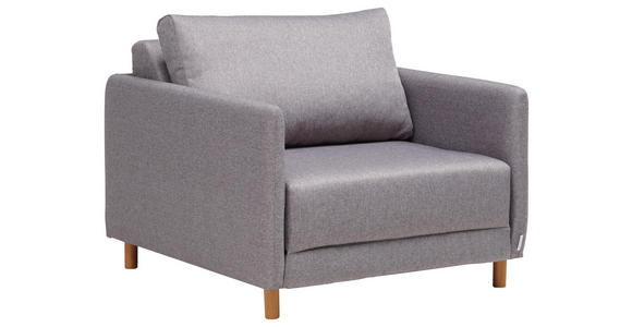 SCHLAFSESSEL in Textil Hellgrau - Hellgrau/Naturfarben, KONVENTIONELL, Kunststoff/Textil (89/79/94cm) - Cantus