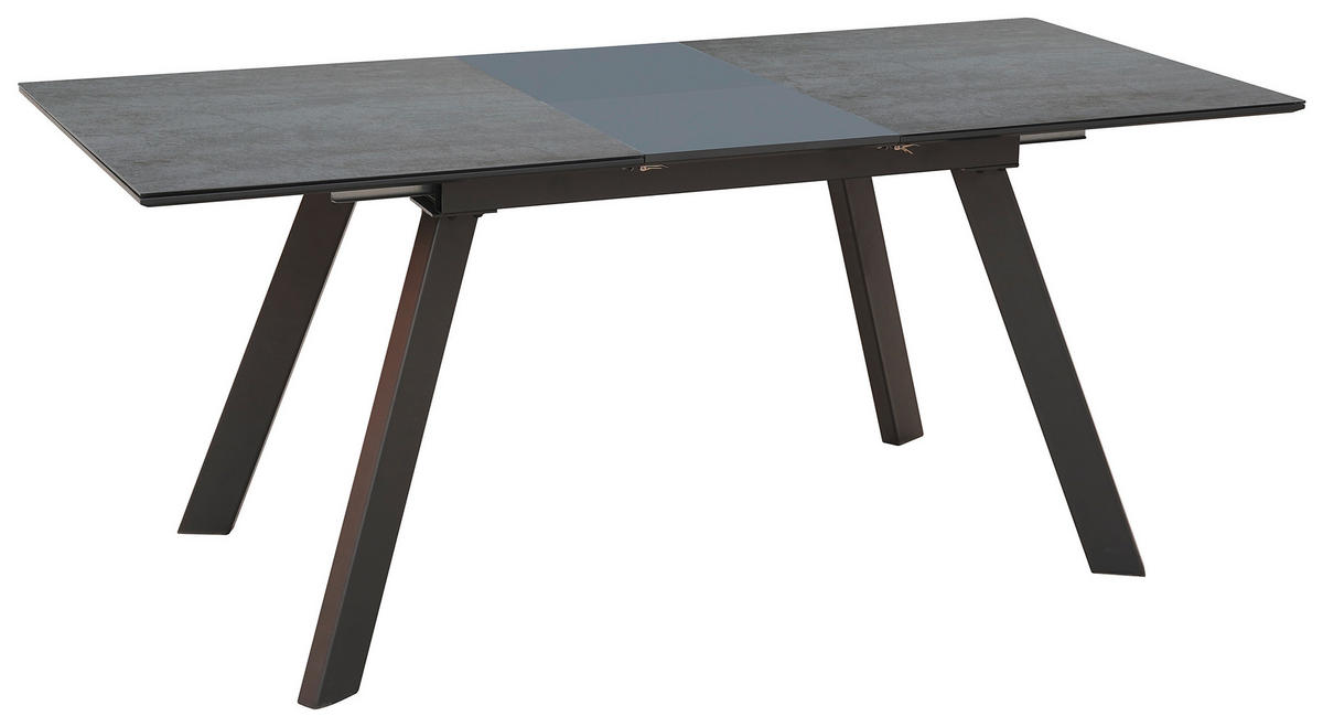 JÍDELNÍ STŮL, šedá, 140-180/80/76 cm - šedá, Design, kov/kompozitní dřevo (140-180/80/76cm) - Carryhome