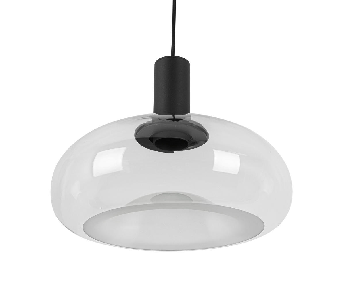 ZÁVĚSNÉ SVÍTIDLO, 37/183 cm  - černá, Design, kov/sklo (37/183cm) - Dieter Knoll