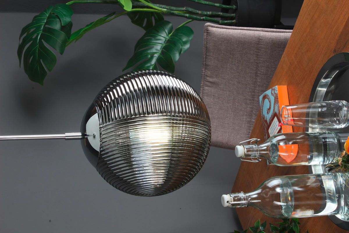 HÄNGELEUCHTE 25/43,6 cm   - Grau, KONVENTIONELL, Glas (25/43,6cm)