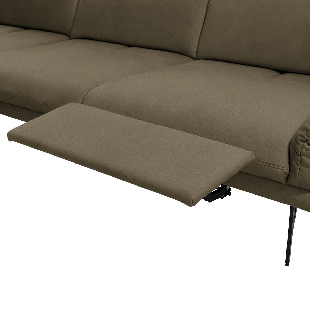 ECKSOFA Posh in Echtleder Grün  173/308 cm  - Anthrazit/Grün, Design, Leder/Metall (173/308cm) - Joop!
