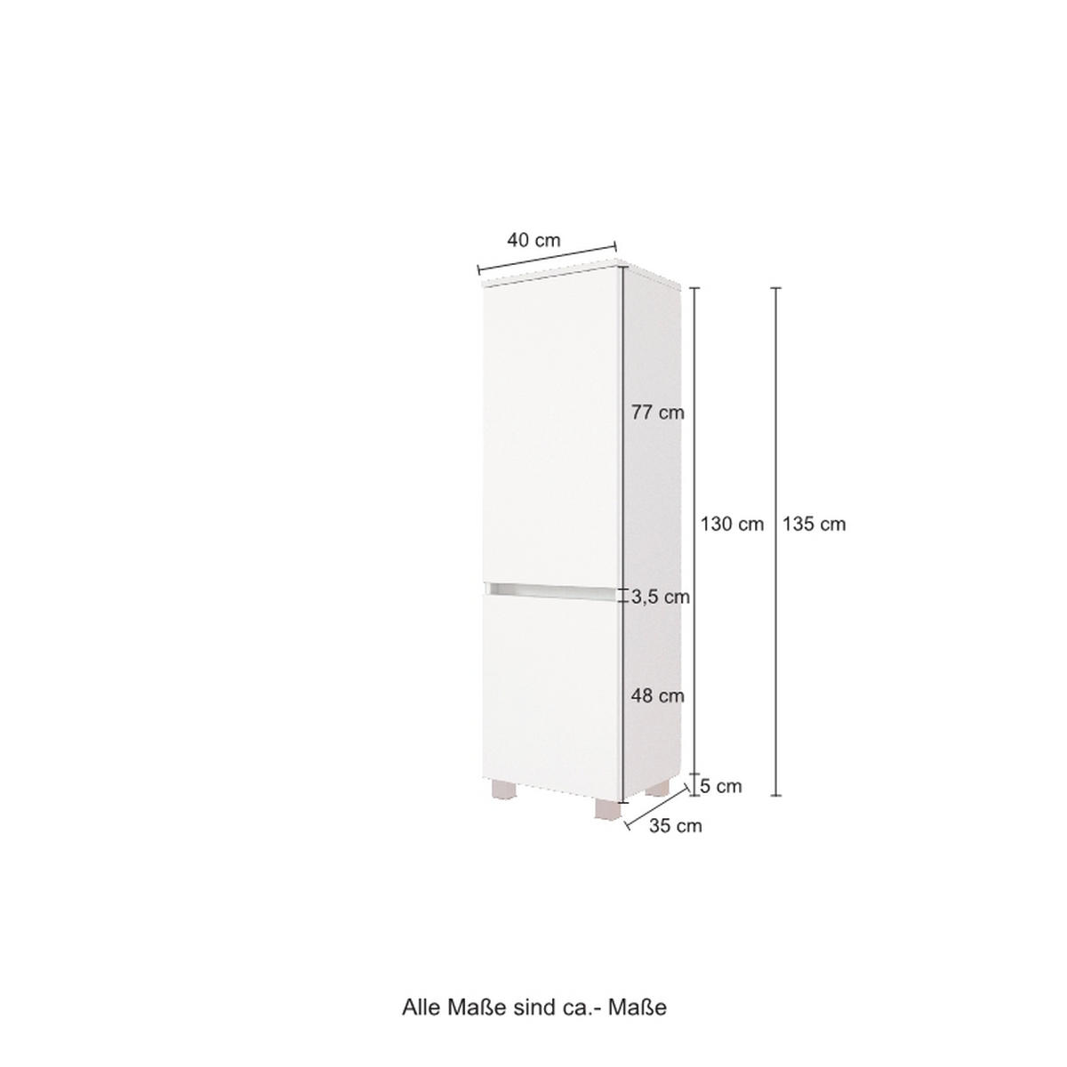MIDI SKŘÍŇKA, šedá, 40/130/35 cm - šedá/barvy stříbra, Konvenční, kompozitní dřevo/plast (40/130/35cm) - Held