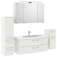 BADEZIMMER 5-teilig  in 182 cm  - Chromfarben/Weiß Hochglanz, KONVENTIONELL, Glas/Keramik (182cm) - Pelipal