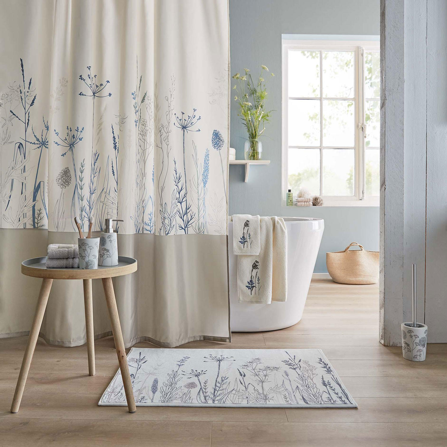 KOBEREC DO KOUPELNY, 70/120 cm - vícebarevná/béžová, Basics, textil/plast (70/120cm) - Kleine Wolke