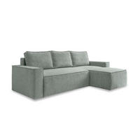 KUTNA GARNITURA tekstil  zelena   - bijela/siva, Design, tekstil/plastika (250/156cm) - MID.YOU