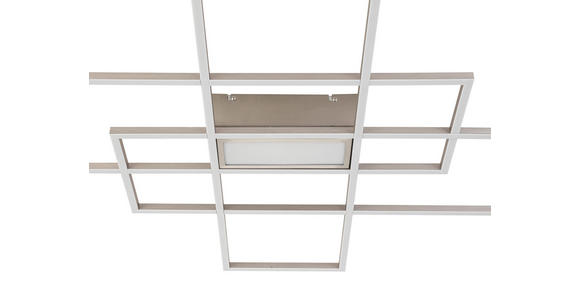 LED-DECKENLEUCHTE 100/75/7,5 cm - Nickelfarben, Design, Kunststoff/Metall (100/75/7,5cm) - Novel