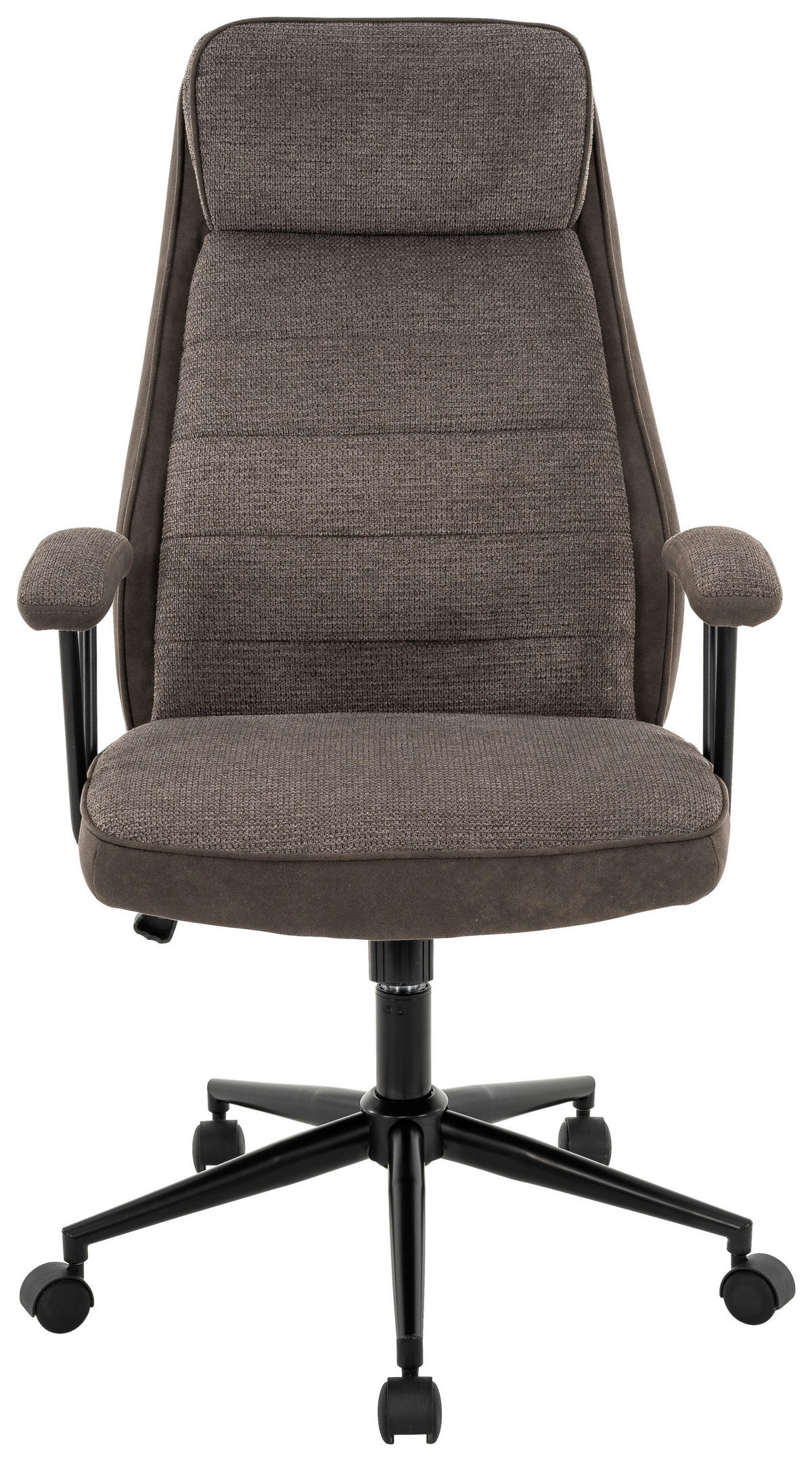 OKRETNA STOLICA  siva, crna  metal, tekstil  - siva/crna, Moderno, metal/tekstil (64/106-114/72cm)