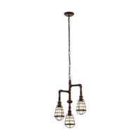 HÄNGLAMPA Port Seton 36/110 cm  - brun, Klassisk, metall (36/110cm) - Eglo