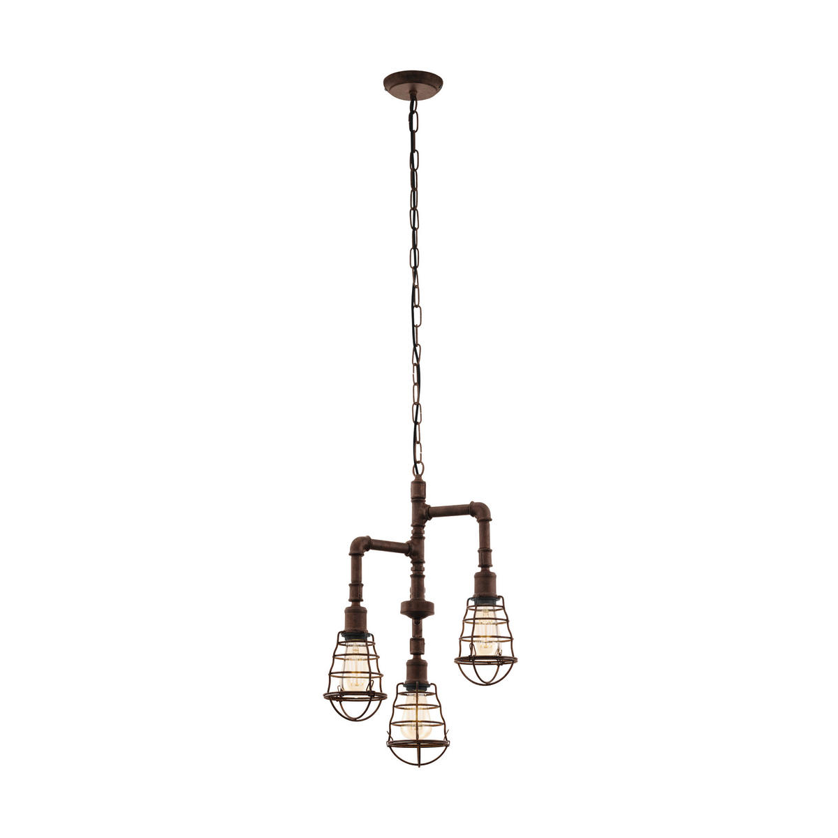 HÄNGLAMPA Port Seton 36/110 cm  - brun, Klassisk, metall (36/110cm) - Eglo