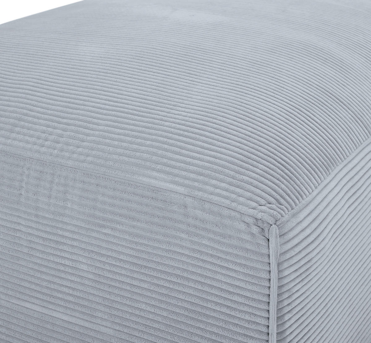 ECKSOFA in Cord Grau  - Schwarz/Grau, Design, Kunststoff/Textil (196/303cm) - Livetastic