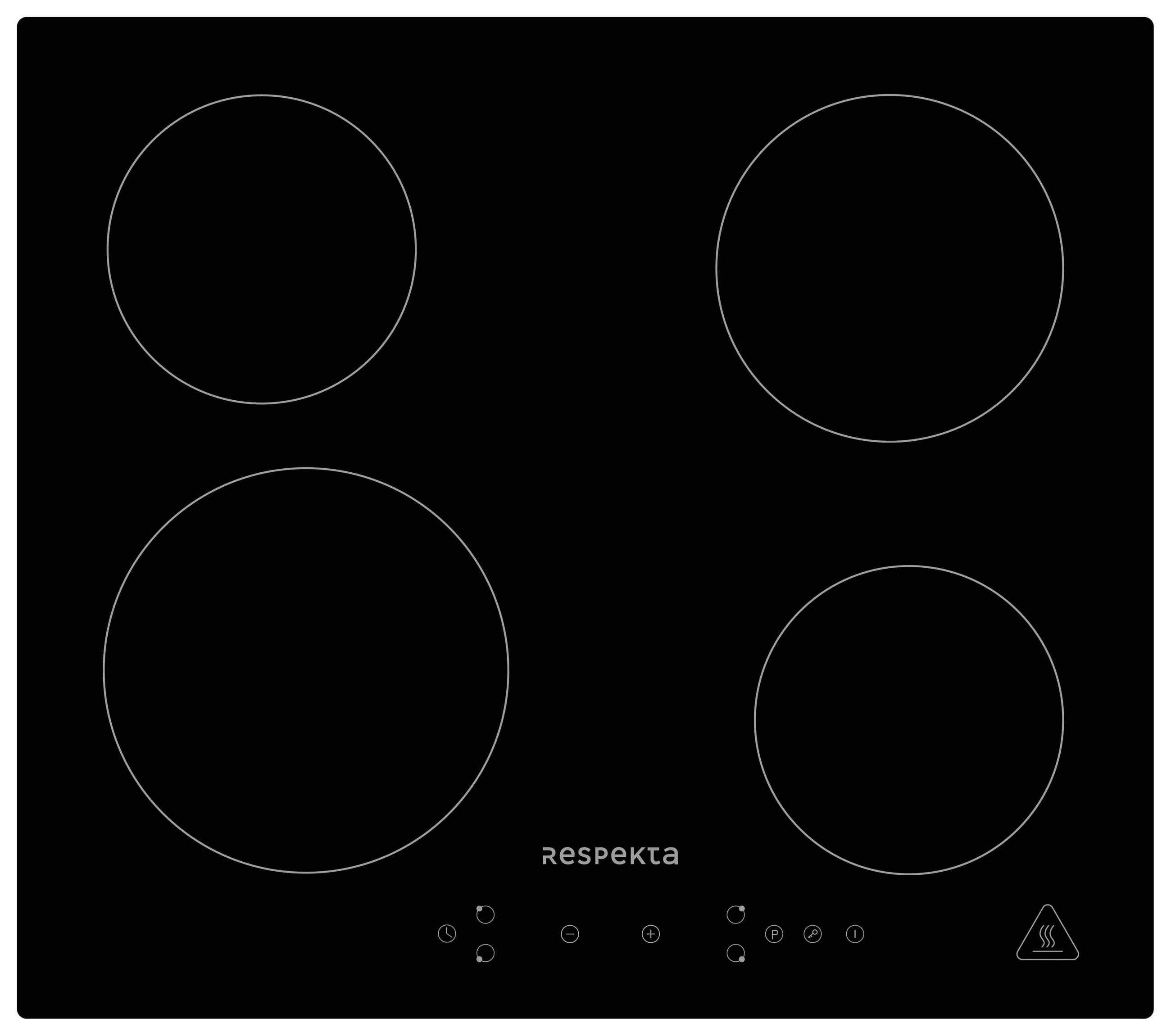BACKOFENSET ASET6004295I  - Schwarz, Trend, Glas/Metall (59,5/59/55cm) - Respekta