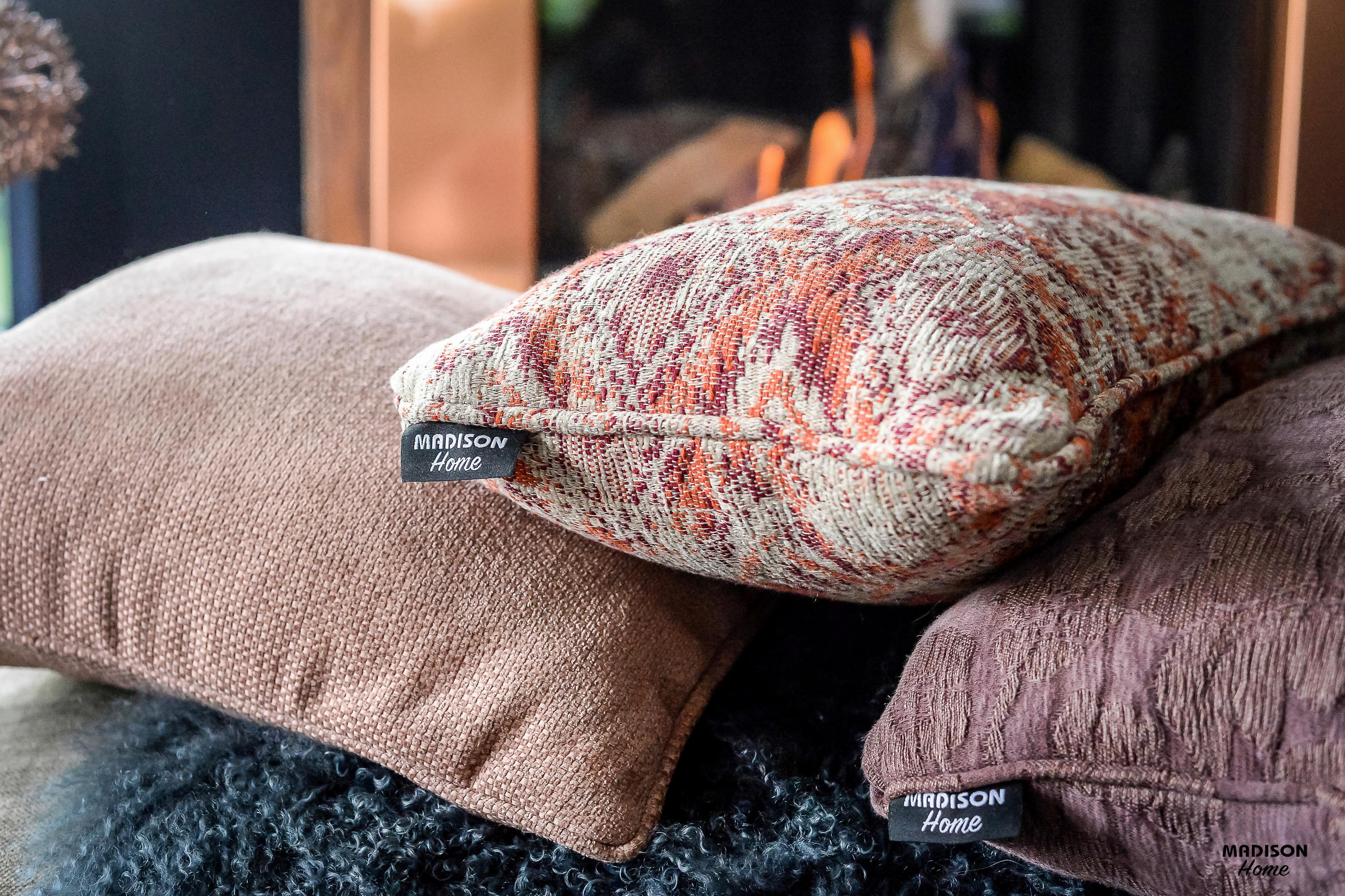 ZIERKISSEN  42/42 cm   - Altrosa, Trend, Textil (42/42cm)