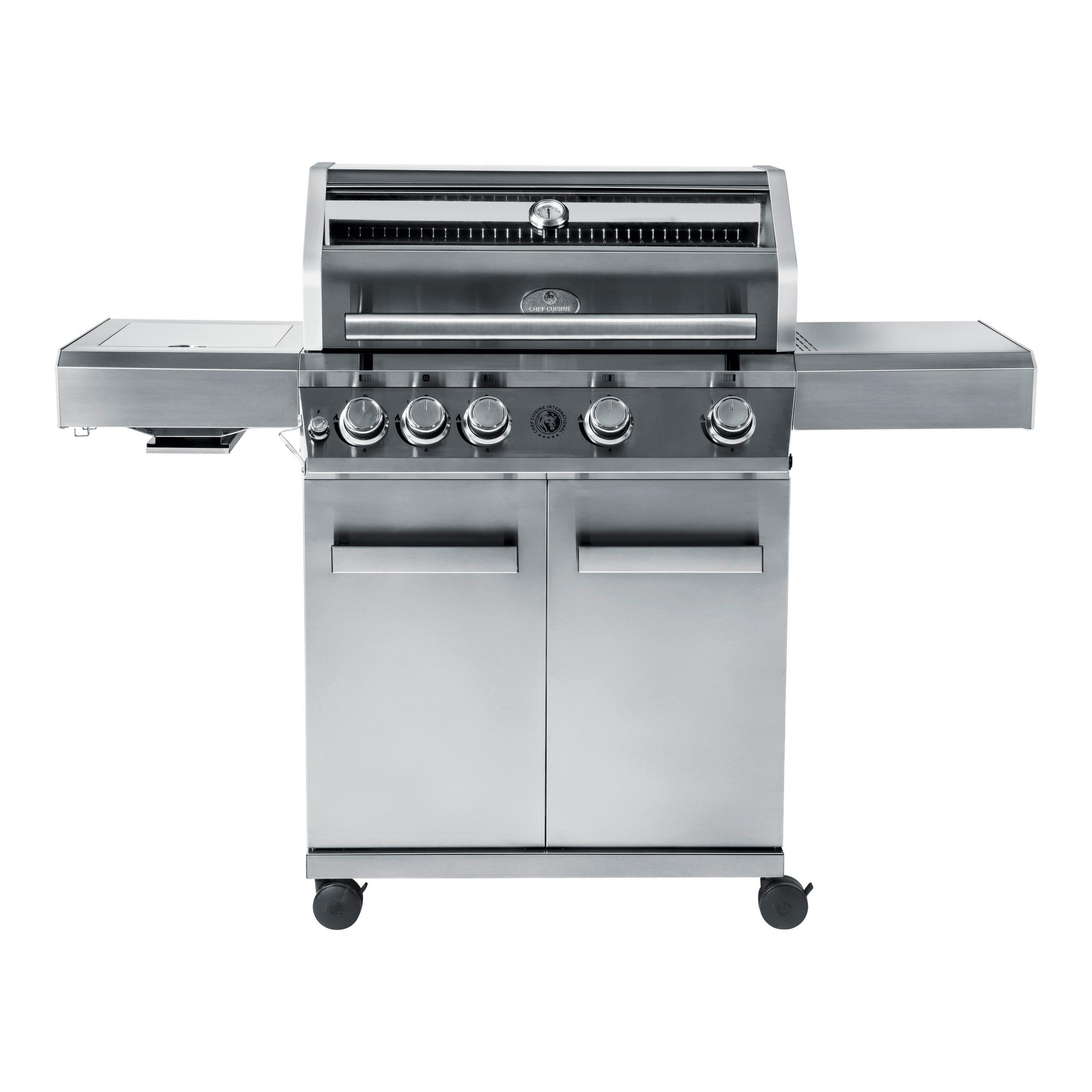 GASGRILL Edelstahlfarben BBQ  - Edelstahlfarben, Basics, Metall (80/87/62.5cm) - CHEF CUISINE