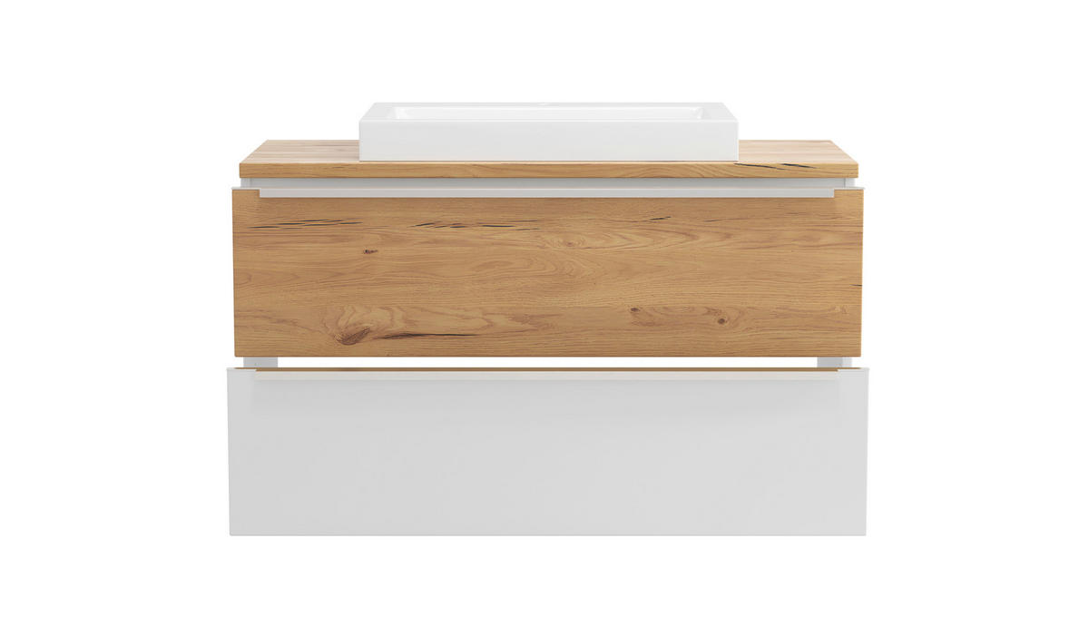 BADEZIMMER 2-teilig  in  - Wildeiche/Weiß, Trend, Glas/Holzwerkstoff (100/200/47cm) - Held