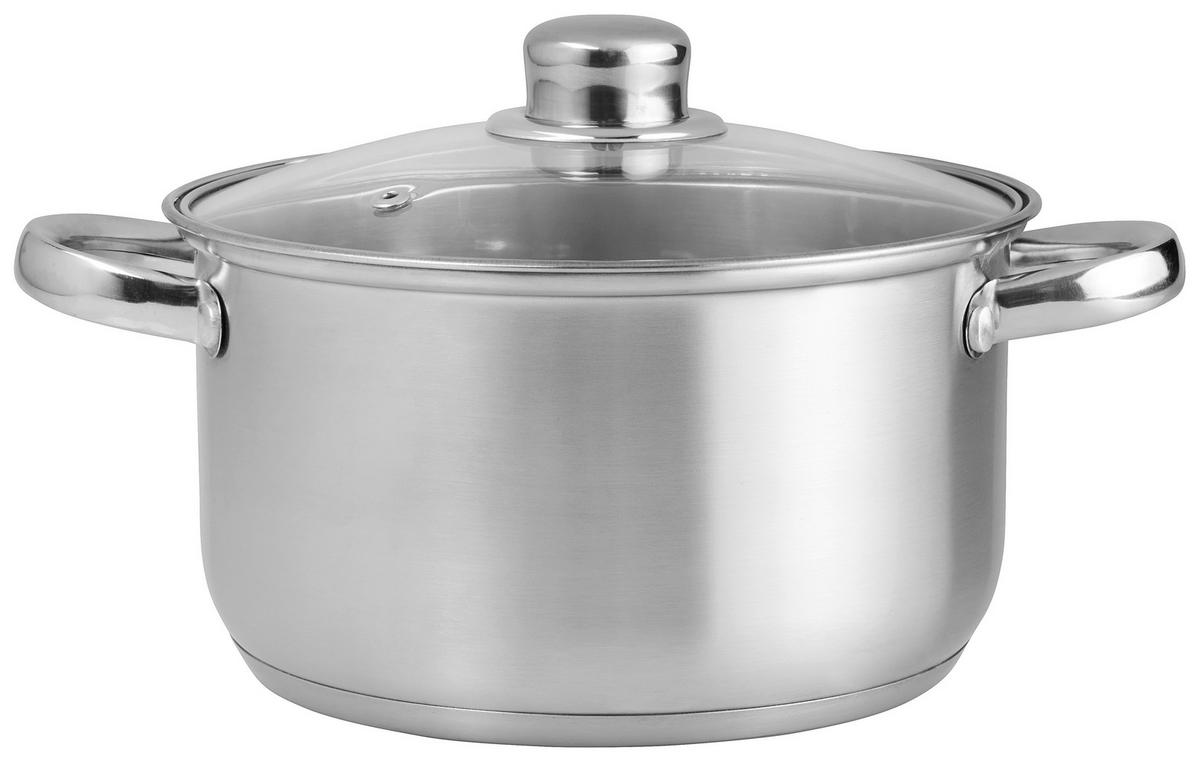 KOCHTOPFSET 8-teilig  - Trend, Glas/Metall (47/27/17cm)