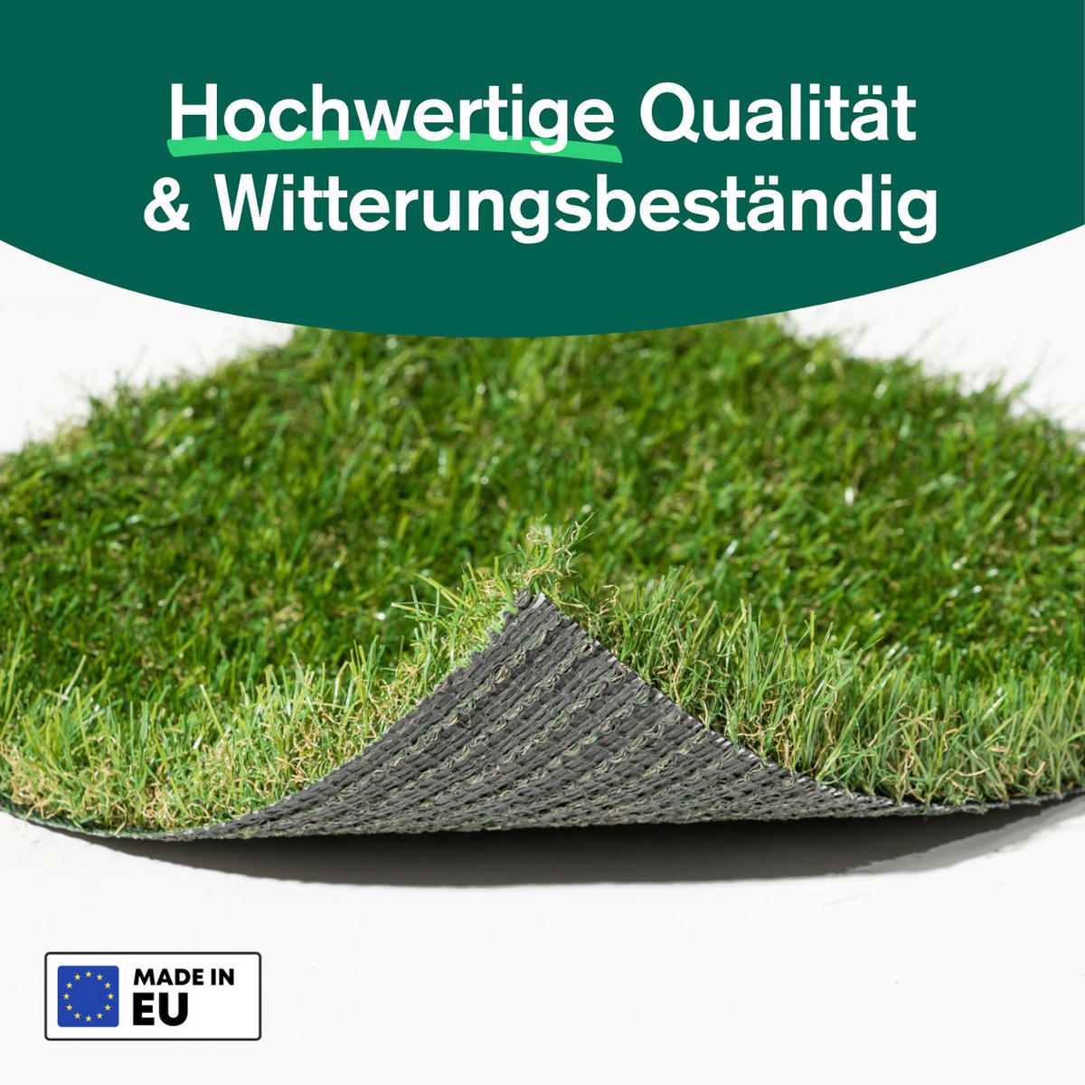 RASENTEPPICH 50 mm Kunststoff  - Grün, Basics, Kunststoff (100/250cm) - Floordirekt