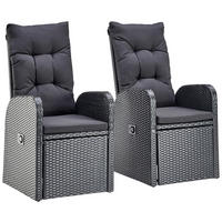 LOUNGESESSEL Schwarz Stahl  - Schwarz, MODERN, Kunststoff/Textil (57/105/73cm) - Ambia Garden