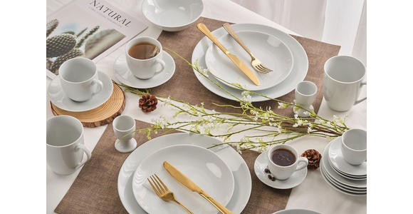 KOMBISERVICE Weiß Pisa 62-teilig 6 Personen  - Weiß, Basics, Keramik - Novel