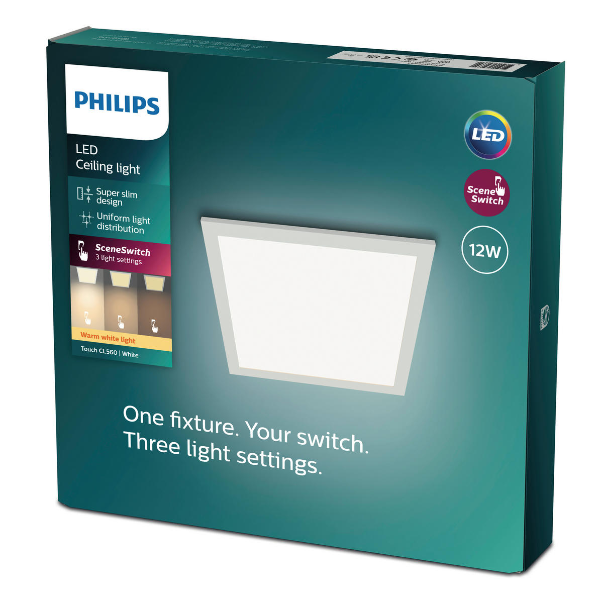 LED-DECKENLEUCHTE 30/4,2/30 cm   - Weiß, Basics, Kunststoff (30/4,2/30cm) - Philips