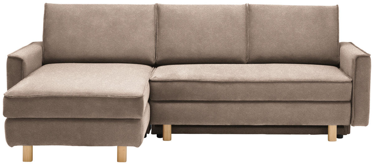 ECKSOFA  in Chenille Braun  170/237 cm  - Eichefarben/Braun, KONVENTIONELL, Holz/Textil (170/237cm) - Sedda