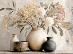 GLASBILD Stillleben, Pflanzen  - Multicolor, Basics, Glas (30/40/1.40cm) - Euroart