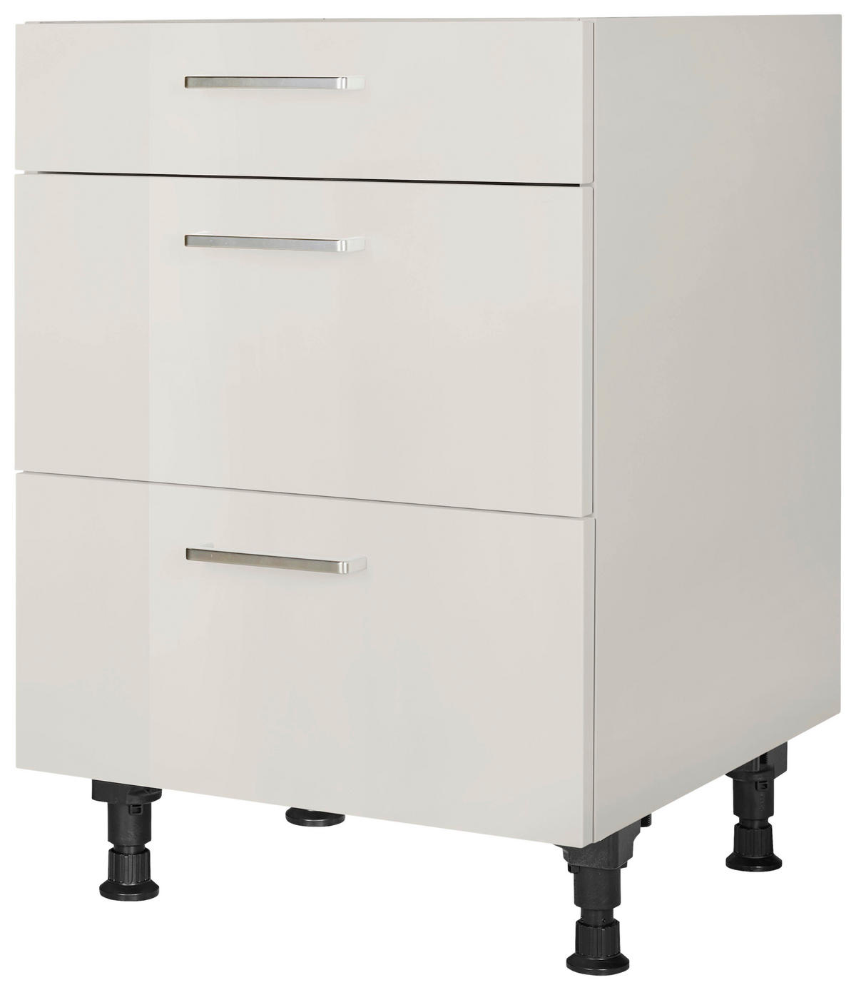 KOCHFELDUMBAUSCHRANK 60/87/56 cm  in Hellgrau  - Edelstahlfarben/Hellgrau, MODERN, Holzwerkstoff/Metall (60/87/56cm) - Nobilia