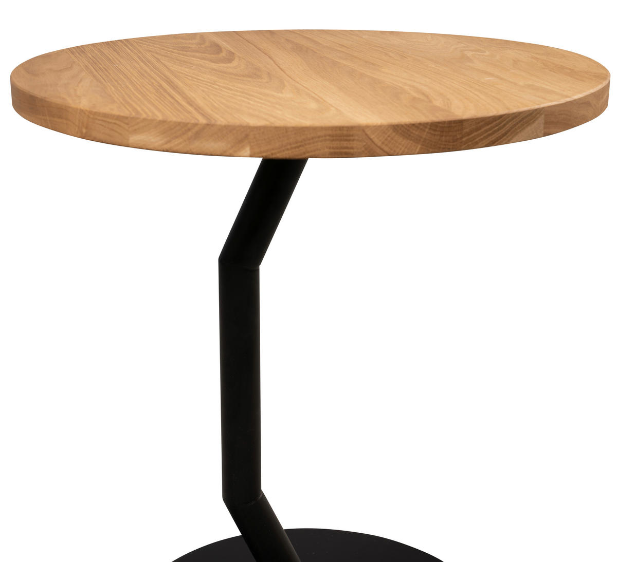 BEISTELLTISCH 45/45/50 cm Wildeiche Wildeiche, Schwarz rund  - Wildeiche/Schwarz, Basics, Holz/Metall (45/45/50cm)