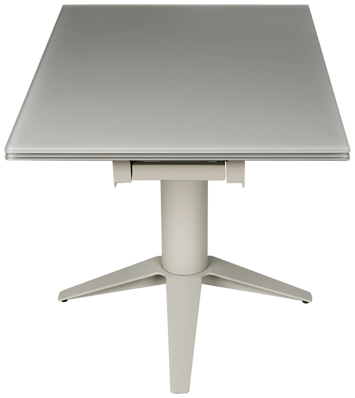 ESSTISCH in Metall, Glas 120-180/80/76 cm  - Taupe, Design, Glas/Metall (120-180/80/76cm) - Stylife