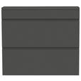 SCHUHKIPPER - Anthrazit, Design, Glas/Holzwerkstoff (110/97/33cm) - Moderano