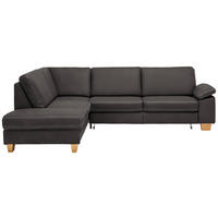 ECKSOFA  in Echtleder Graubraun  235/274 cm  - Eichefarben/Graubraun, KONVENTIONELL, Leder/Holzwerkstoff (235/274cm) - Beldomo Premium